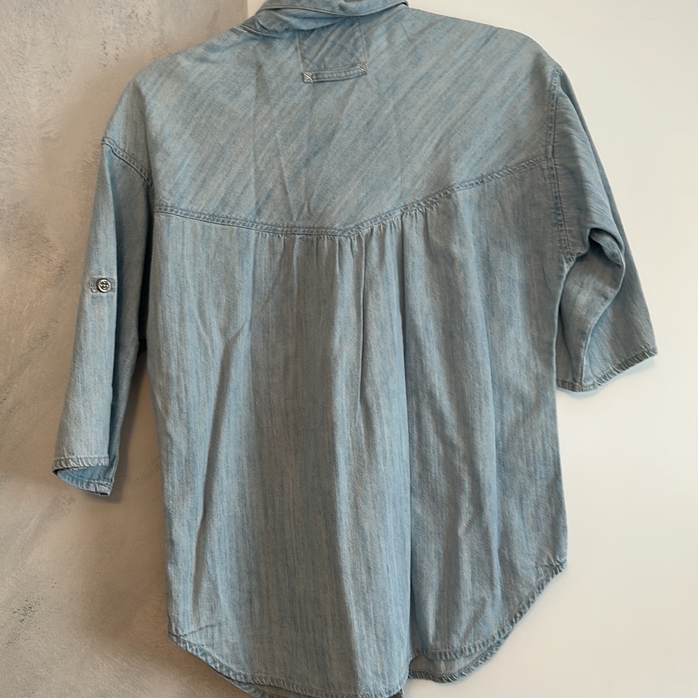 French Connection Denim Top Size 2 - image 2